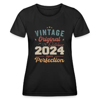 October 2024 Birthday Gift 2024 October - Women's Functional T-Shirt - black - Front - AI Model Female 172 light (172cm)