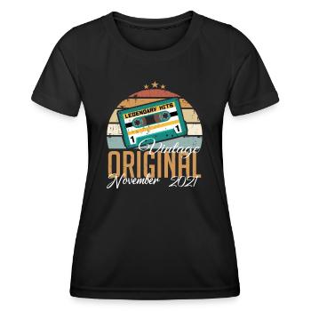 Geboren Im November 2021 Retro - Frauen Funktions-T-Shirt - Schwarz - Vorne - AI Model Female 172 light (172cm)