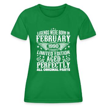 Legendär seit Februar 1995 - 34 Jahre alt - Frauen Funktions-T-Shirt - Kelly Green - Vorne - AI Model Female 172 dark (172cm)
