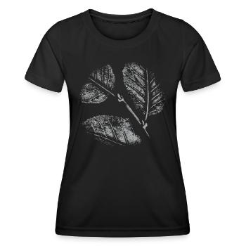 Leaves Pattern - Women's Functional T-Shirt - black - Front - AI Model Female 172 light (172cm)