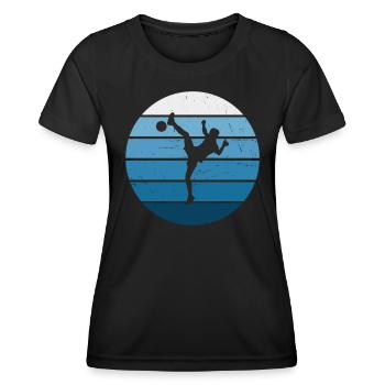 Damen Herren Futnet Spieler Fussballtennis - Frauen Funktions-T-Shirt - Schwarz - Vorne - AI Model Female 172 light (172cm)