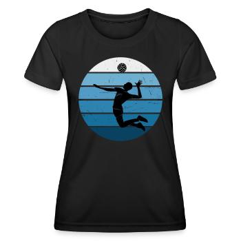 Women's Volley Men's Volleyball Player - Women's Functional T-Shirt - black - Front - AI Model Female 172 light (172cm)