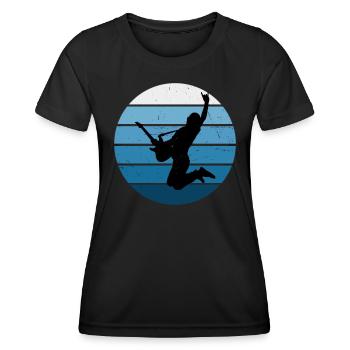 Ladies Guitar Player Electric Guitar Acoustic Guitar - Women's Functional T-Shirt - black - Front - AI Model Female 172 light (172cm)
