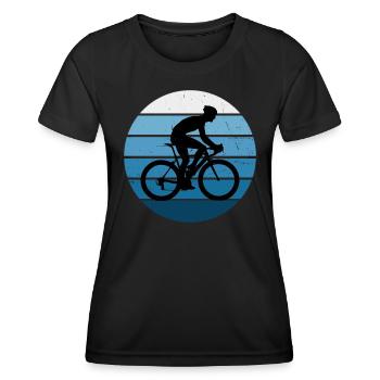 Herren Roadbike Rennradfahrer Rennradfahren - Frauen Funktions-T-Shirt - Schwarz - Vorne - AI Model Female 172 light (172cm)