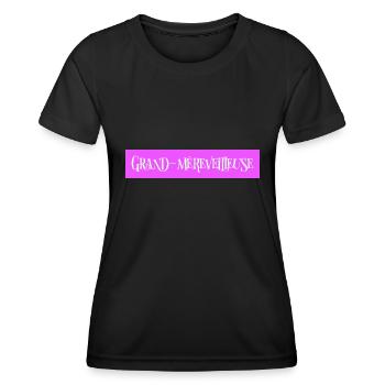 Grand-mèreveilleuse. Mamie merveilleuse. - T-shirt sport Femme - noir - Devant - AI Model Female 172 light (172cm)