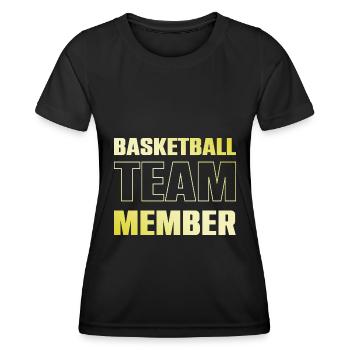 basketball team - Women's Functional T-Shirt - black - Front - AI Model Female 172 light (172cm)