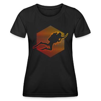 Scuba Taucher Scuba Tauchen Scuba Diver - Frauen Funktions-T-Shirt - Schwarz - Vorne - AI Model Female 172 light (172cm)
