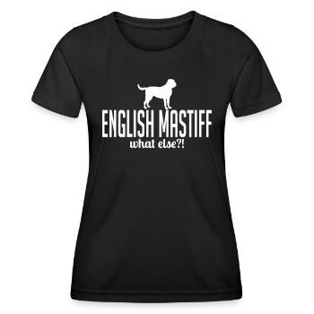 DEUTSCH MASTIFF what else Hundespruch Wilsigns - Women's Functional T-Shirt - black - Front - AI Model Female 172 light (172cm)