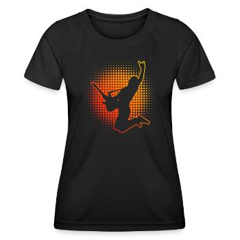 guitare acoustique guitare électrique guitare guitare jeux de guitare - T-shirt sport Femme - noir - Devant - AI Model Female 172 light (172cm)