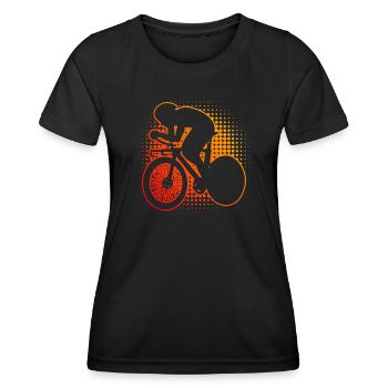 Cycliste de route Vélo de route Vélo de route Vélo de route Vélo de route - T-shirt sport Femme - noir - Devant - AI Model Female 172 light (172cm)