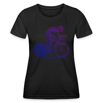 Rennradfahren Rennradfahrer Rennrad Damen - Frauen Funktions-T-Shirt - Schwarz - Vorne - AI Model Female 172 light (172cm)