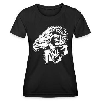 Goat, Sheep Goat, Animal, Sheep, Goat, Wilsigns - Women's Functional T-Shirt - black - Front - AI Model Female 172 light (172cm)