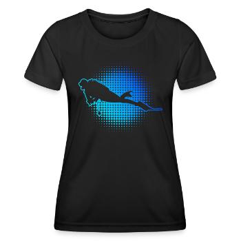 Plongeur Plongeur Plongeur Plongeur Hommes - T-shirt sport Femme - noir - Devant - AI Model Female 172 light (172cm)