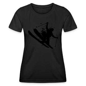 Herren Slopestyle Freestyle Ski Ski Freestyle - Frauen Funktions-T-Shirt - Schwarz - Vorne - AI Model Female 172 light (172cm)