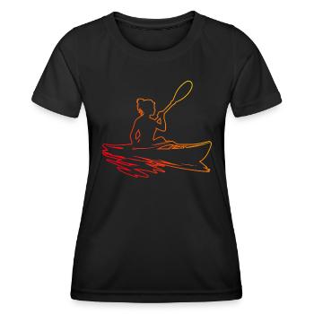 Canoë Kayak Femme Homme Kayak Kayak Kayak - T-shirt sport Femme - noir - Devant - AI Model Female 172 light (172cm)