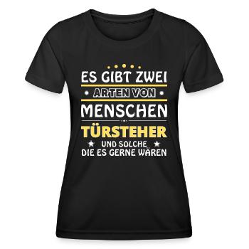 Cadeau Transat - Deux Types de... Concevoir - T-shirt sport Femme - noir - Devant - AI Model Female 172 light (172cm)