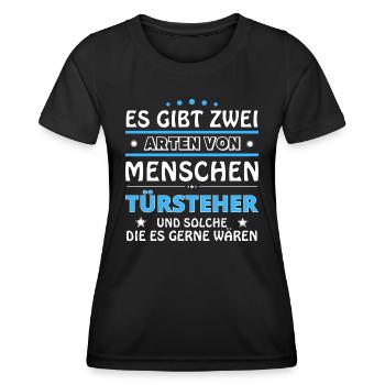 Cadeau Transat - Deux Types de... Concevoir - T-shirt sport Femme - noir - Devant - AI Model Female 172 light (172cm)