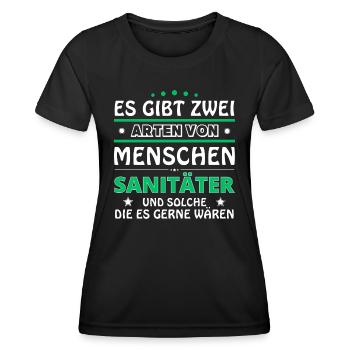 Sanitäter Geschenk - zwei Arten von... Design - Frauen Funktions-T-Shirt - Schwarz - Vorne - AI Model Female 172 light (172cm)