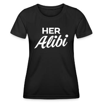 Her Alibi - Women's Functional T-Shirt - black - Front - AI Model Female 172 light (172cm)