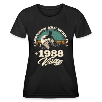 Legenden werden im 1988 geboren - Frauen Funktions-T-Shirt - Schwarz - Vorne - AI Model Female 172 light (172cm)