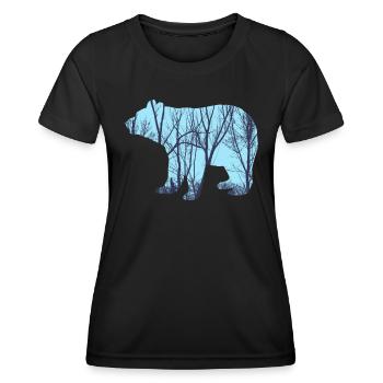 arbres animaux graphique graphique - T-shirt sport Femme - noir - Devant - AI Model Female 172 light (172cm)