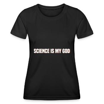 Atheismus Religion Glaube Atheisten Wissenschaft - Frauen Funktions-T-Shirt - Schwarz - Vorne - AI Model Female 172 light (172cm)