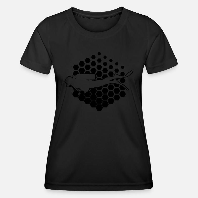 Diving Scuba Diver Free Dive Scuba Diving - Women's Functional T-Shirt - black