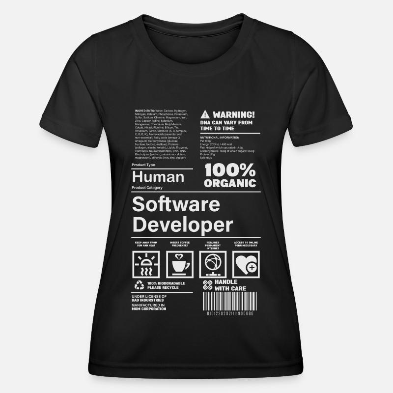 Software Developer - Women's Functional T-Shirt - black