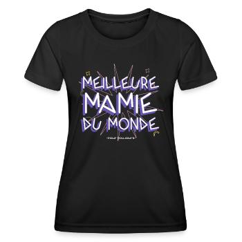 Meilleure mamie du monde. - T-shirt sport Femme - noir - Devant - AI Model Female 172 light (172cm)