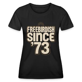 Rock Musik Geschenkidee Freebirdish Since '73 - Frauen Funktions-T-Shirt - Schwarz - Vorne - AI Model Female 172 light (172cm)