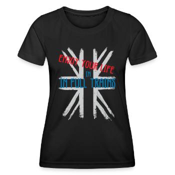 Genieße dein leben in vollen Zügen - Frauen Funktions-T-Shirt - Schwarz - Vorne - AI Model Female 172 light (172cm)
