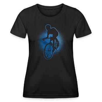 Herren Rennradfahren Rennradfahrer Roadbike - Frauen Funktions-T-Shirt - Schwarz - Vorne - AI Model Female 172 light (172cm)