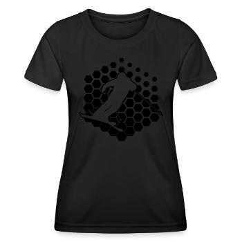 Slopestyle Damen Freestyle Ski Ski Freestyle - Frauen Funktions-T-Shirt - Schwarz - Vorne - AI Model Female 172 light (172cm)
