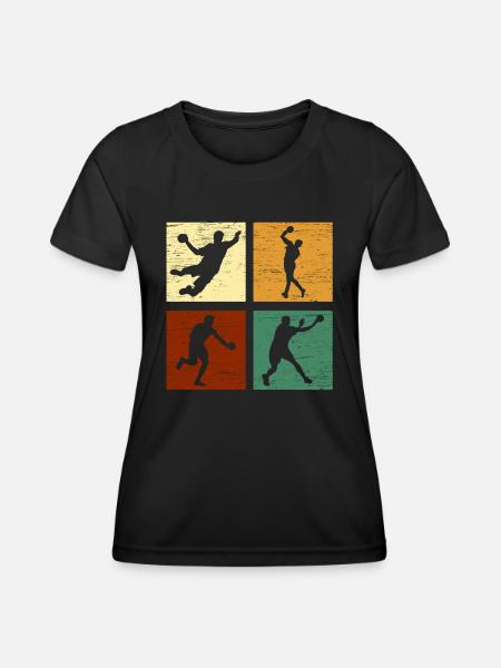 Handball Handball - Frauen Funktions-T-Shirt - Schwarz