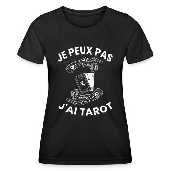 Je Peux Pas J'Ai Tarot - T-shirt sport Femme - noir - Devant - AI Model Female 172 light (172cm)