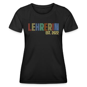 Lehrerin 2022 Geschenk Abschluss Prüfung - Frauen Funktions-T-Shirt - Schwarz - Vorne - AI Model Female 172 light (172cm)