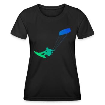 Kitesurf Kitesurf Kitesurfer Kitesurfers Kitesurf Hommes - T-shirt sport Femme - noir - Devant - AI Model Female 172 light (172cm)