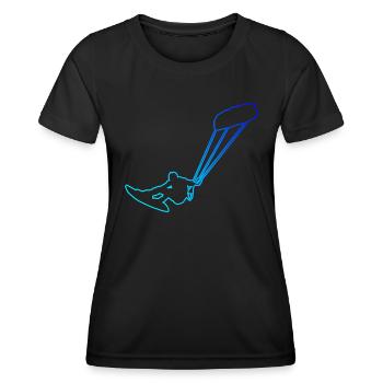 Femmes Kitesurfer Kitesurf Kitesurf Kitesurf - T-shirt sport Femme - noir - Devant - AI Model Female 172 light (172cm)