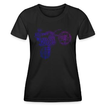 Men's Dirt Bike Dirt Biker Dirt Bike Supermoto - Women's Functional T-Shirt - black - Front - AI Model Female 172 light (172cm)
