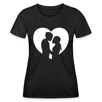 Bikercouple Couples Moto MotoCyclisme - T-shirt sport Femme - noir - Devant - AI Model Female 172 light (172cm)