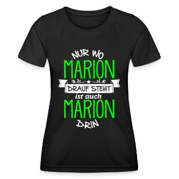 MARION die Echte - Frauen Funktions-T-Shirt - Schwarz - Vorne - AI Model Female 172 light (172cm)