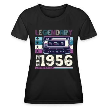 Légende 1956 66e anniversaire Cadeau Hommes - T-shirt sport Femme - noir - Devant - AI Model Female 172 light (172cm)