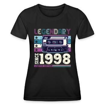 Légendaire 1998 24th Birthday Gift Hommes - Fun - T-shirt sport Femme - noir - Devant - AI Model Female 172 light (172cm)