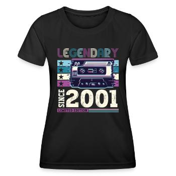 Légendaire 2001 21st Birthday Gift Hommes - Fun - T-shirt sport Femme - noir - Devant - AI Model Female 172 light (172cm)