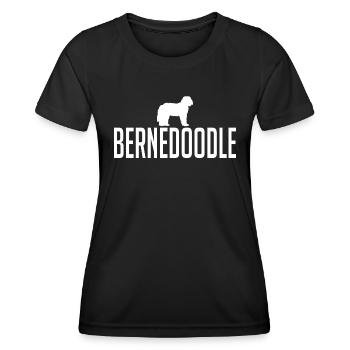Bernedoodle Race de chiens Chiens Wilsigns - T-shirt sport Femme - noir - Devant - AI Model Female 172 light (172cm)