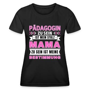 Pädagogin zu sein ist mein Stolz; Mama Geschenk - Frauen Funktions-T-Shirt - Schwarz - Vorne - AI Model Female 172 light (172cm)