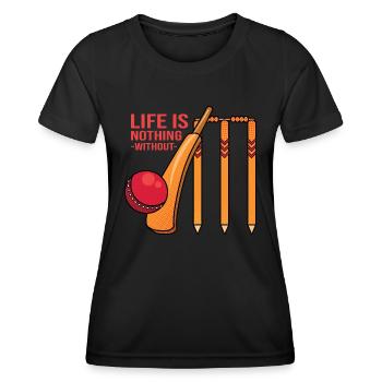 Cricket cricket cricket bat cricket saying - Women's Functional T-Shirt - black - Front - AI Model Female 172 light (172cm)