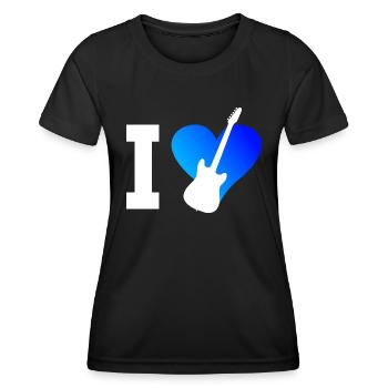 Guitariste Guitariste Guitariste Guitar Men - T-shirt sport Femme - noir - Devant - AI Model Female 172 light (172cm)