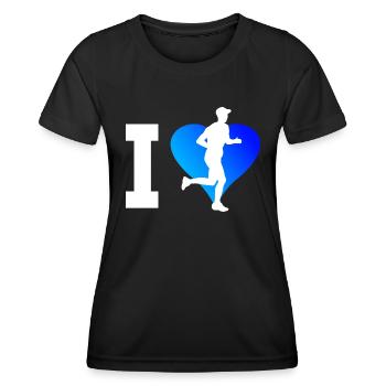 Jogging Hommes Course Marathon Femmes - T-shirt sport Femme - noir - Devant - AI Model Female 172 light (172cm)