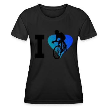 Rennradfahren Rennrad Damen Rennradfahrer - Frauen Funktions-T-Shirt - Schwarz - Vorne - AI Model Female 172 light (172cm)